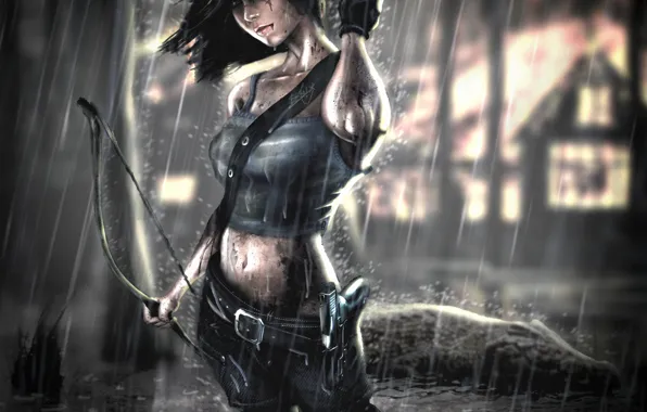 Rain, Tomb Raider, Lara Croft, Lara Croft