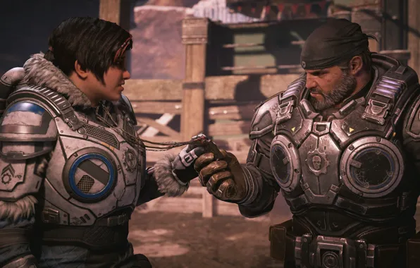 Brunette, beard, gears of war, keychain, Marcus Fenix, bandana, games, marcus fenix