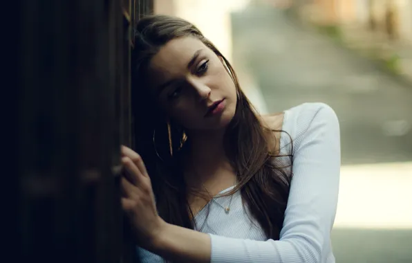 Girl, Look, Wall, Girl, Wall, Sight