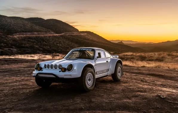 Picture white, coupe, 911, Porsche, 964, 2019, 911 Baja Prototype, Russell Built Fabrication