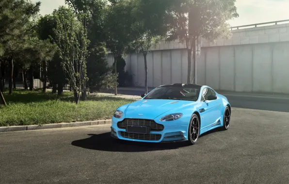 Picture Vantage, Aston, Martin, Car, Blue, Mansory