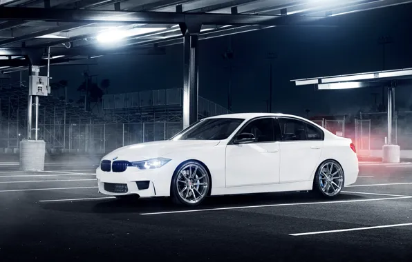 Picture white, glare, BMW, BMW, Parking, white, front, F30