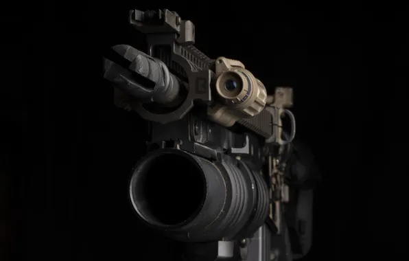 The barrel, machine, grenade launcher, M203