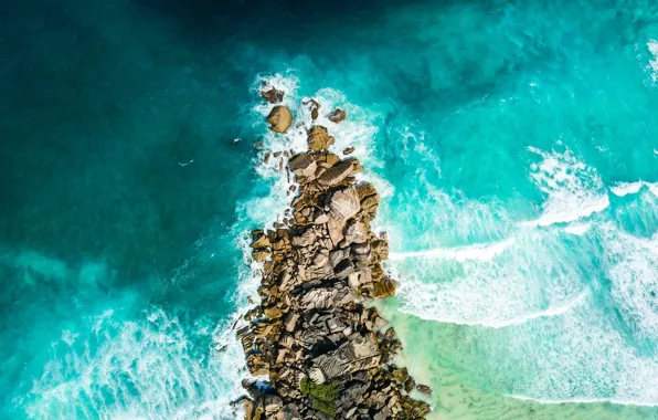 Picture sea, stones, Seychelles, Ans Coco