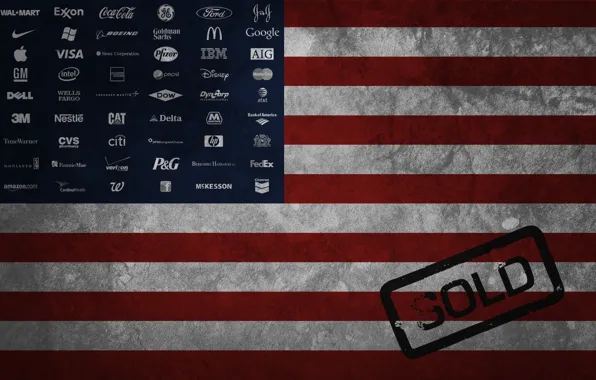 Picture flag, America, logos, brands