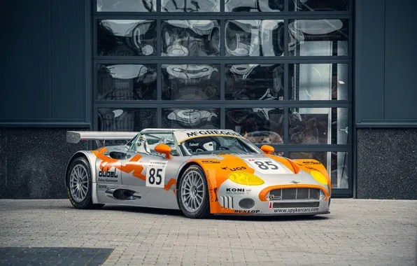 Yellow, grey, background, Spyker