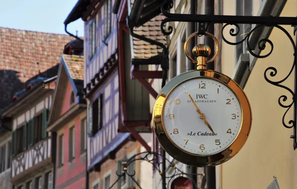 The city, street, watch, bokeh