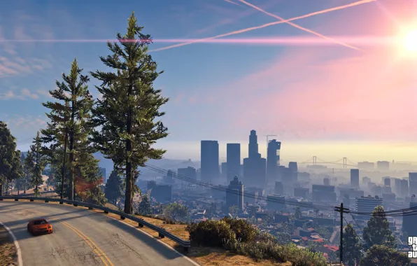 The city, Rockstar, Grand Theft Auto V, Los Santos, gta 5