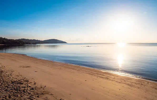 Sand, sea, beach, summer, the sky, sunset, shore, summer