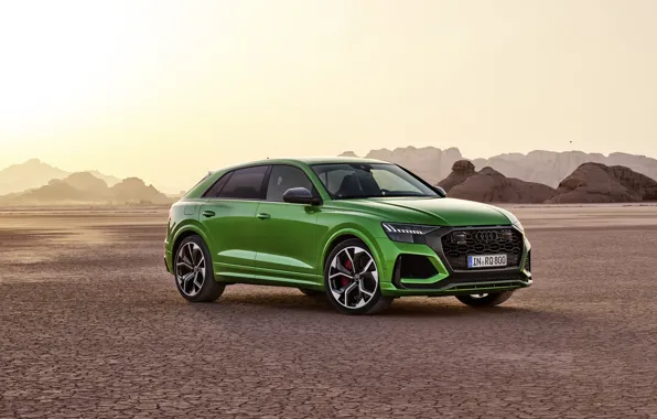 Sunset, Audi, desert, crossover, 2020, RS Q8