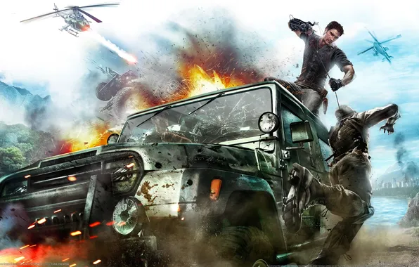 Picture war, jeep, killer, just cause 2