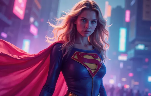 Picture style, book, comic, supergirl, classic