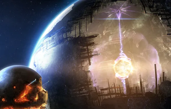 Energy, space, fiction, space, Planet