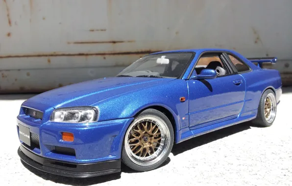 Picture blue, Nissan, skyline