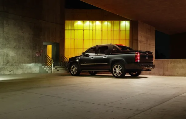 Background, black, Cadillac, window, jeep, Escalade, rear view, pickup