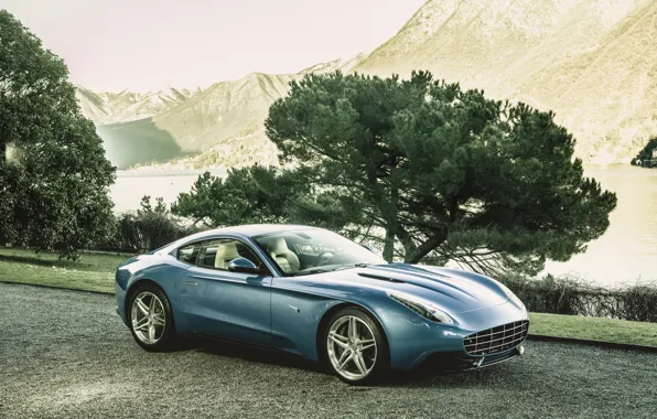 Photo, Blue, Ferrari, Car, Berlinetta, Touring, 2015, Lusso