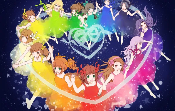 Joy, girls, heart, stars, tape, bows, the night sky, girlfriend