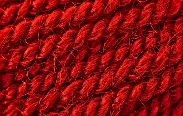 Picture macro, red, wool, thread