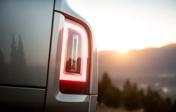 Sunset, headlight, Rolls-Royce, 2018, Cullinan