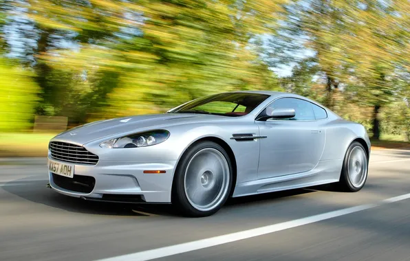 Picture road, speed, Aston Martin, supercar, aston martin, dbs, the front, DBS