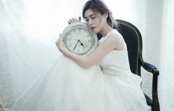 Picture girl, watch, the bride