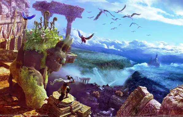 Wallpaper, the, and, forsaken, kingdom, majin