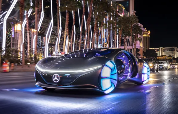The city, street, speed, Vision, Mercedes Benz, street, speed, 2020