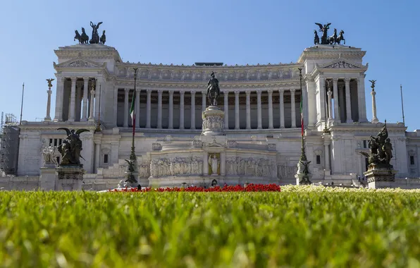 The sky, grass, Rome, Italy, The Vittoriano, Venice Square
