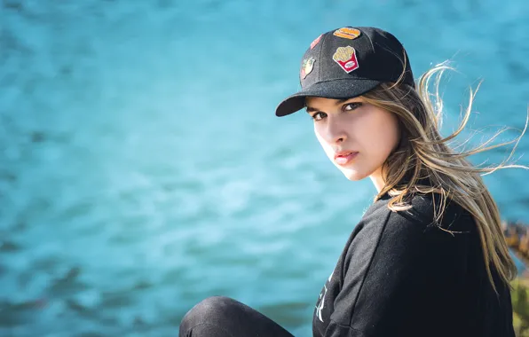 Picture look, girl, hair, cap, beautiful