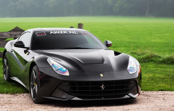 Ferrari, black, Berlinetta, F12