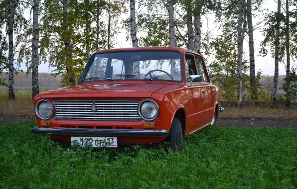 Red, Lada, VAZ, 2101, ваз2101