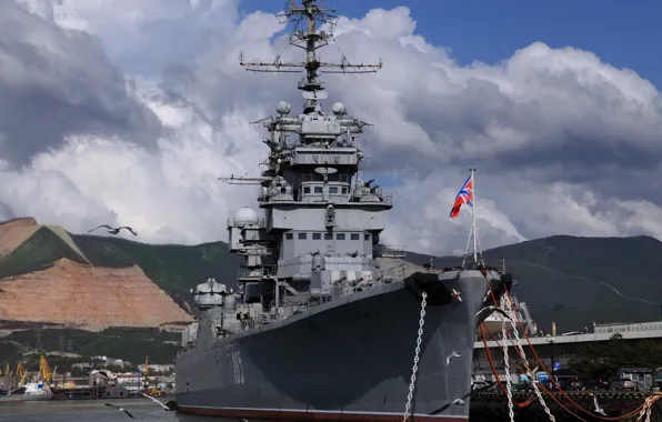 Museum, cruiser, Easy, Novorossiysk, The black sea, &quot;Mikhail Kutuzov&quot;, artillery, project 68-bis