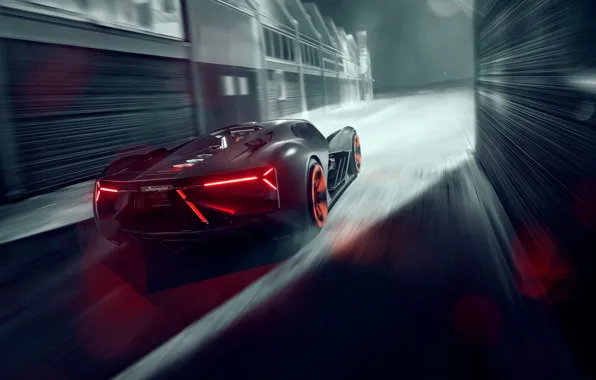 Picture Lamborghini, supercar, electric, The Third Millennium
