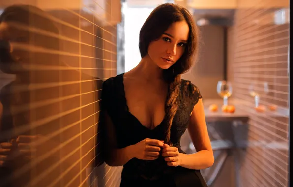 Neckline, braid, the beauty, Alena