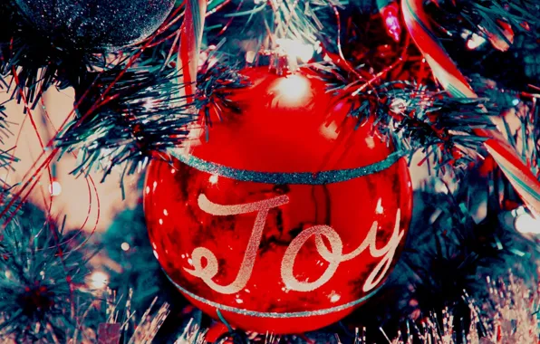 Decoration, background, holiday, balls, Wallpaper, tree, new year, garland