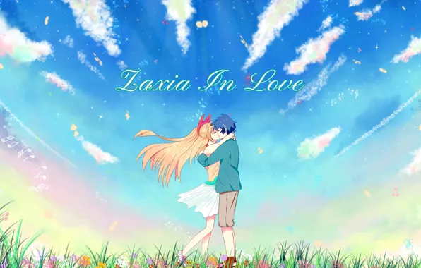 Girl, art, pair, guy, two, Nisekoi, Feigned love