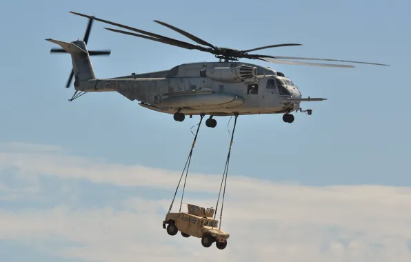 Helicopter, military, Sikorsky, transport, heavy, shipping, Super Stallion, CH-53E