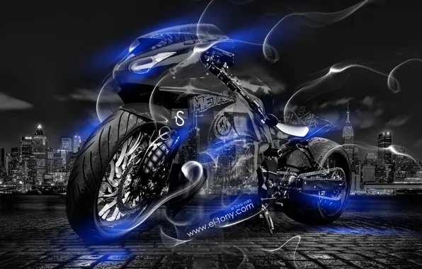 Premium Photo  Motorbike silhouette with blue mountain in the background  digital art