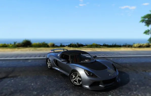 Road, sea, grey, the ocean, day, Lotus, Requires, bokeh