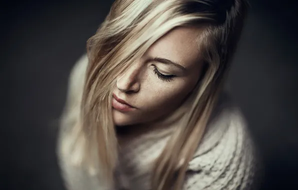 Hair, portrait, bokeh