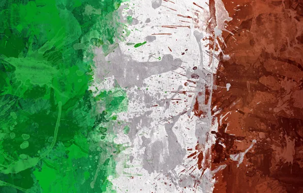 Paint, flag, Italy, Italy