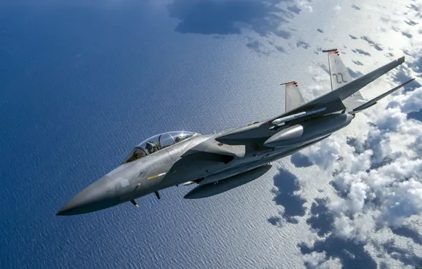 Sea, Fighter, USAF, Obloka, F-15C Eagle