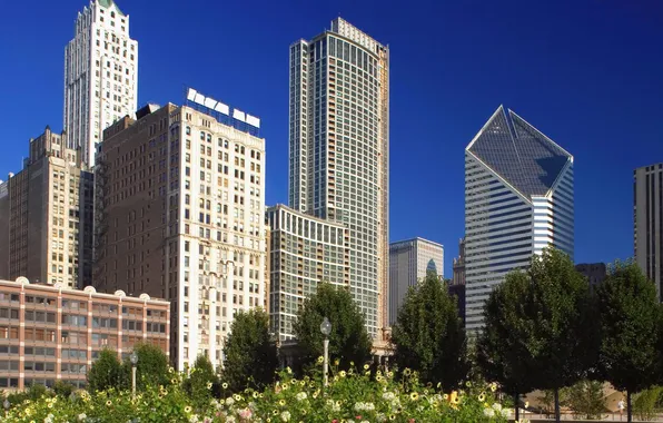 Park, America, Chicago, Chicago, Illinois, USA, Skyline, Millennium Park