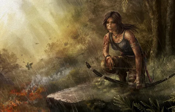 Picture girl, gun, weapons, Tomb Raider, Tomb raider