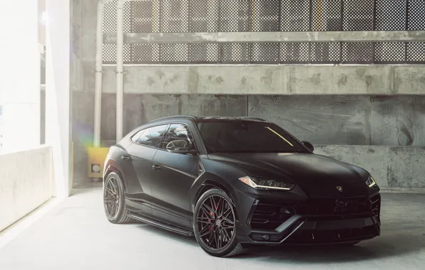 Lamborghini, Black, Matt, SUV, Urus, VAG