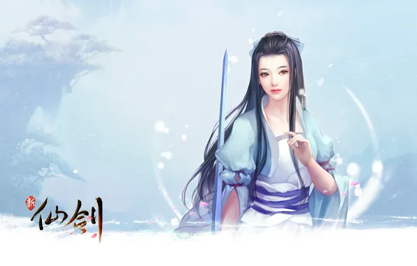 Girl, sword, the legend of sword and fairy, chinese paladin, soft star