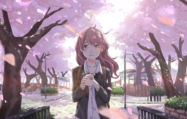 Picture Park, spring, Sakura, girl, Form voice, You No Katachi