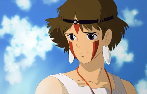 Girl, Portrait, Princess, Mononoke Hime