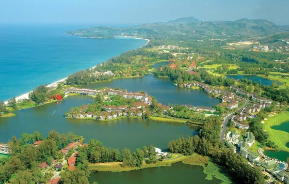 Picture city, wallpaper, sea