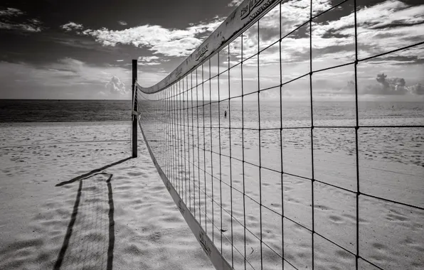 Picture sea, beach, mesh, sport